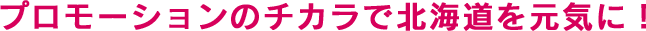 プロモーションのチカラで北海道を元気に!